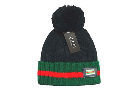 black gucci hat with pompom|gucci beanies men.